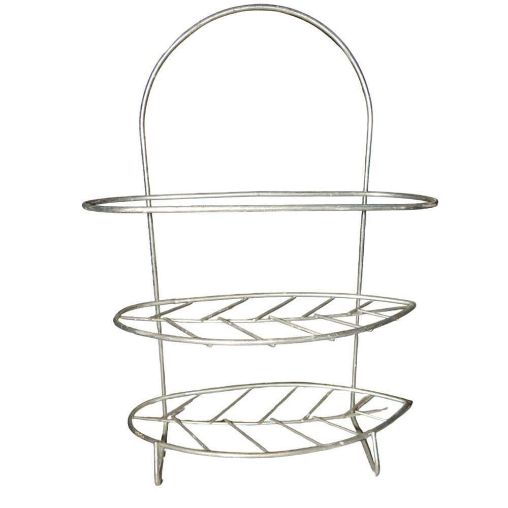 small silver metal wire leaf stand rack accent hanging decor counter decor